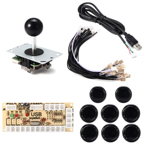 Joystick Push Button Game Controller DIY Kit for Arcade Fighting Video Game PC 10