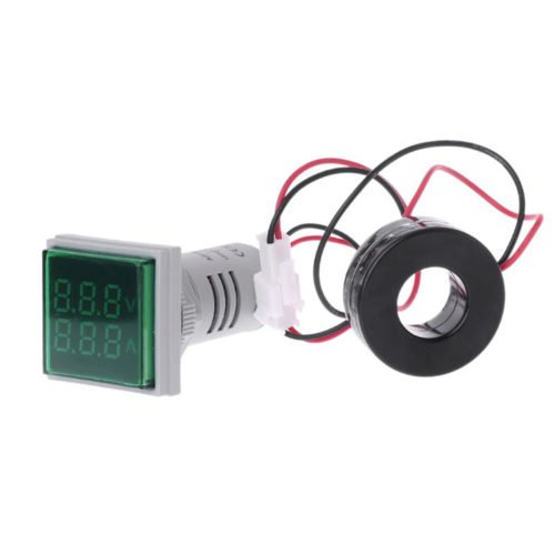Geekcreit® AC 60-500V 0-100A D18 Square LED Digital Dual Display Voltmeter Ammeter Voltage Gauge Current Meter 8