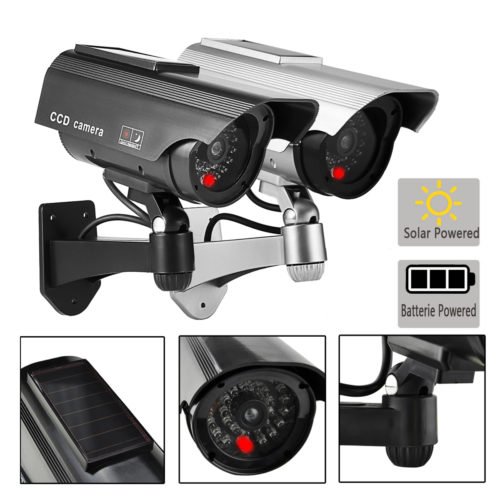 Solar Power Fake Camera CCTV Realistic Flashing IR Dummy Security Camera Blinking 2