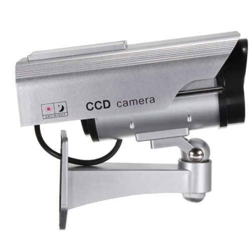 Solar Power Fake CCTV Security Surveillance Outdoor Flash LED Camera 6
