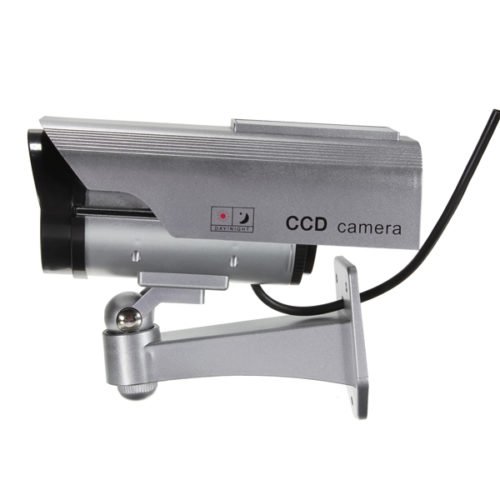 Solar Power Fake CCTV Security Surveillance Outdoor Flash LED Camera 9