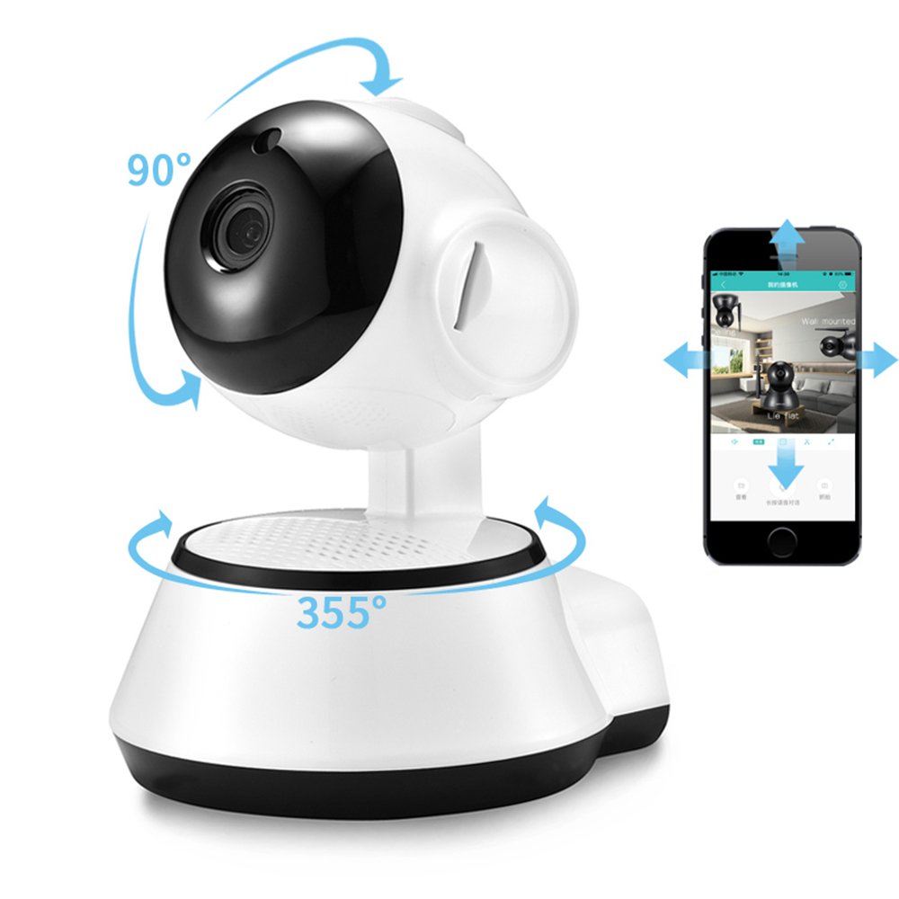 Xiaovv Q6S Smart 360° PTZ Panoramic 720P Wifi Baby Monitor H.264 ONVIF Two Way Audio Security IP Camera With M-otion Detection Night Vision (EU plug) 2