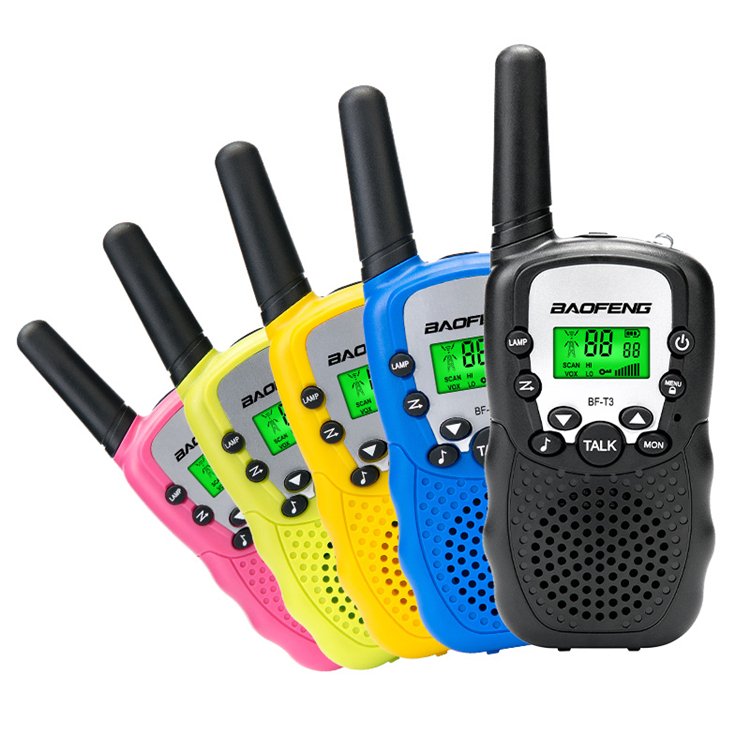 2Pcs Baofeng BF-T3 Radio Walkie Talkie UHF462-467MHz 8 Channel Two-Way Radio Transceiver Built-in Flashlight 5 Color for Choice 1