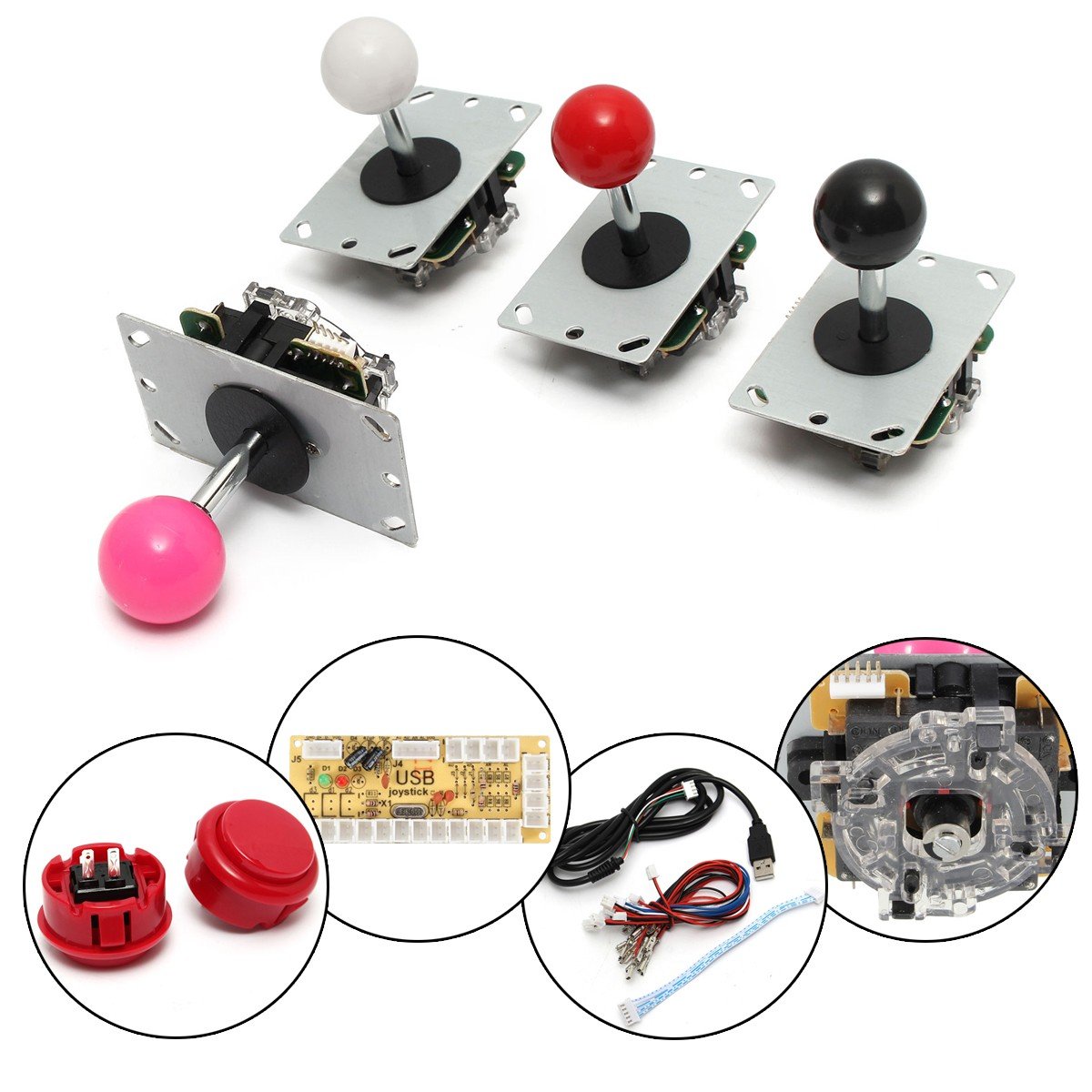 Game DIY Arcade Set Kits Replacement Parts USB Encoder to PC Joystick and Buttons 11 Game DIY Arcade Set Kits Replacement Parts USB Encoder to PC Joystick and Buttons - Image 11