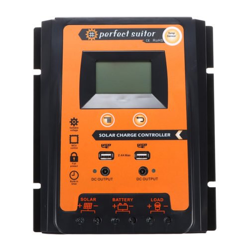 12/24V Dual 2.4A USB LCD Solar Panel Controller Solar Charge Controller 1