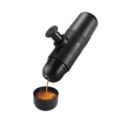 KCASA KC-COFF20 Portable Manual Coffee Maker Hand Espresso Maker Mini Coffee Machine Coffee Pot Outdoor Travel design (Black) 4