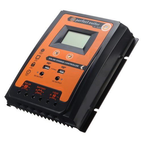 12/24V Dual 2.4A USB LCD Solar Panel Controller Solar Charge Controller 3