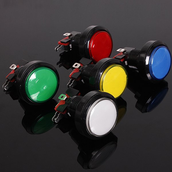 45mm Arcade Video Game Big Round Push Button LED Lighted Illuminated Lamp 2