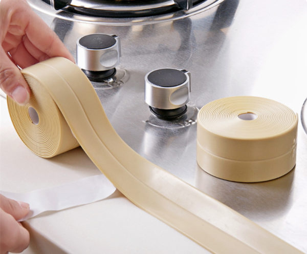 Honana 3.8mm Kitchen Bathroom Self Adhesive Wall Seal Ring Tape Waterproof Tape Mold Proof Edge Trim Tape Accessory 3