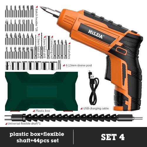 HILDA 4.2V Cordless Electric Screwdriver Lithium Battery Screwdriver with Twistable Handle 10 HILDA 4.2V Cordless Electric Screwdriver Lithium Battery Screwdriver with Twistable Handle - Image 10