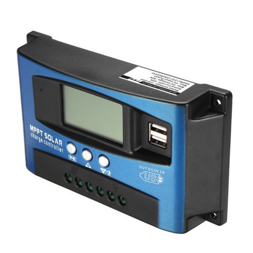 30/40/50/60/100A MPPT Solar Controller LCD Solar Charge Controller Accuracy Dual USB Solar Panel Battery Regulator 5