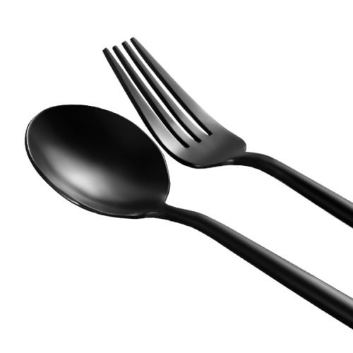 KCASA FL2 4 Pieces Food Grade 304 Stainless Steel Flatware Set Matte Dinnerware Cutlery Tableware 6