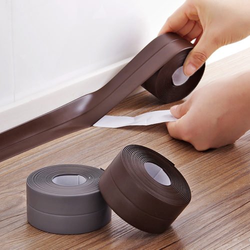 Honana 3.8mm Kitchen Bathroom Self Adhesive Wall Seal Ring Tape Waterproof Tape Mold Proof Edge Trim Tape Accessory 4