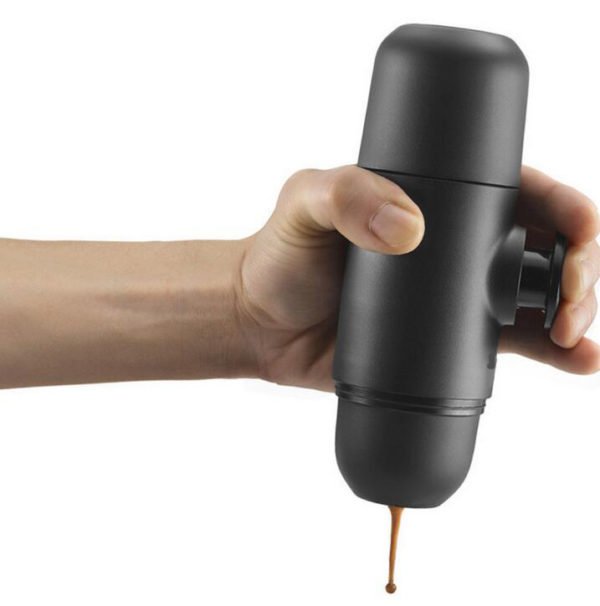 KCASA KC-COFF20 Portable Manual Coffee Maker Hand Espresso Maker Mini Coffee Machine Coffee Pot Outdoor Travel design (Black) 5