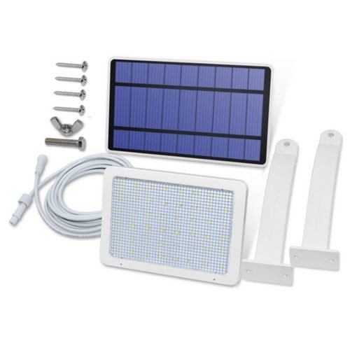 Solar Panel LED Light Sensor Wall Street Lamp Adjustable Floodlight Waterproof For Outdoor Lawn Garden 5