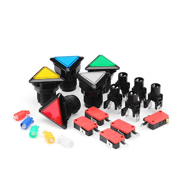 39x39x39MM Triangle LED Direction Push Button for Arcade Game Console Controller DIY 1 39x39x39MM Triangle LED Direction Push Button for Arcade Game Console Controller DIY