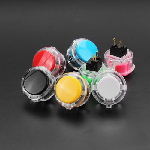Transparent 30MM Card Button Crystal Small Circular Arcade Game Push Button Switch 1