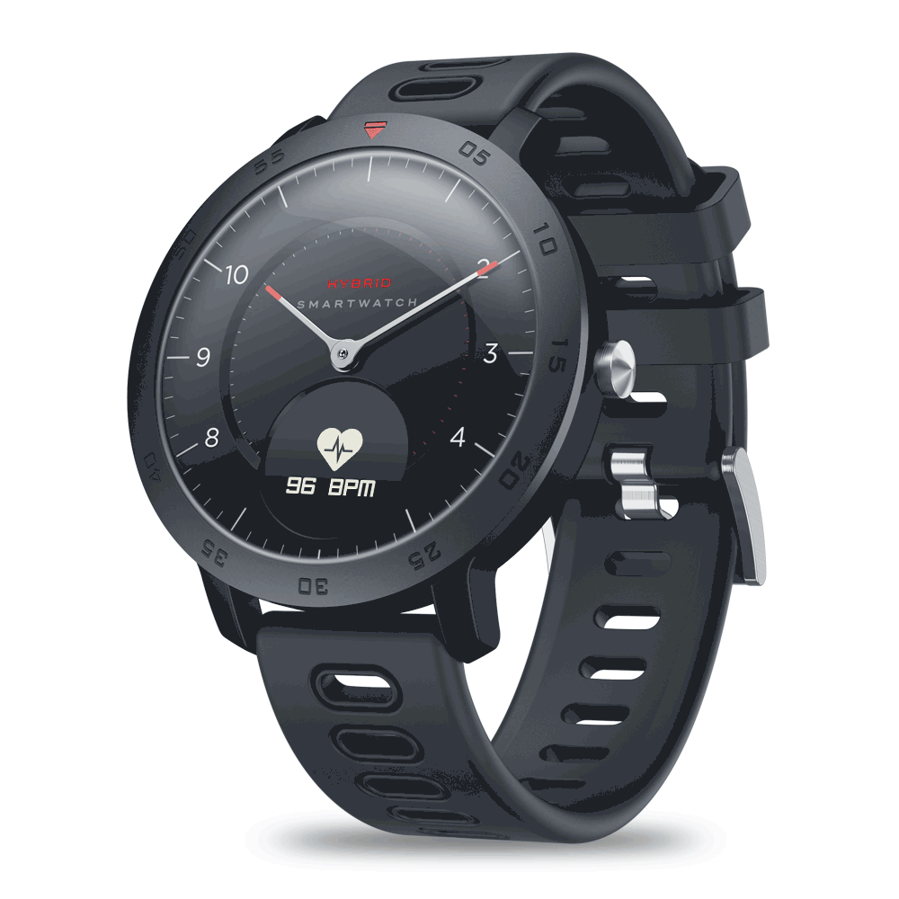 Zeblaze HYBRID Heart Rate Blood Pressure Monitor Real-time Weather Temperature Goal Reminders Dual Modes Mechanical Hands Smart Watch 1