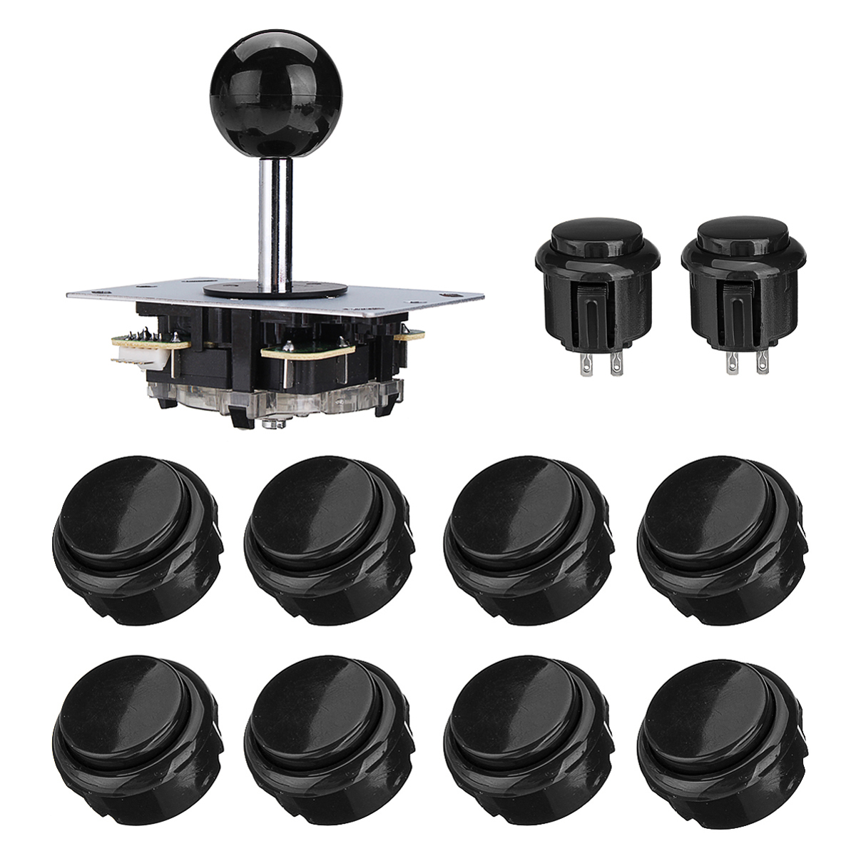 Black Blue Red Arcade Joystick 27mm 32mm Push Button Game Controller DIY Kit 10 Black Blue Red Arcade Joystick 27mm 32mm Push Button Game Controller DIY Kit - Image 10