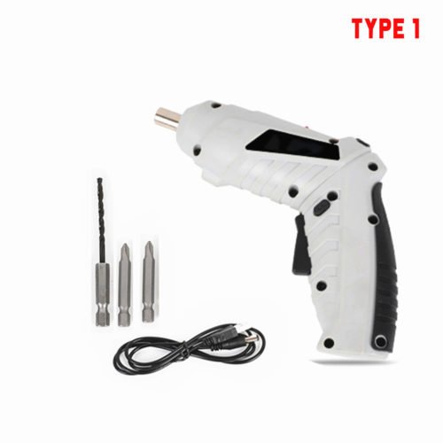 Mini Cordless Electric Screwdriver Set USB Rechargeable Drill Driver With Work Light 7