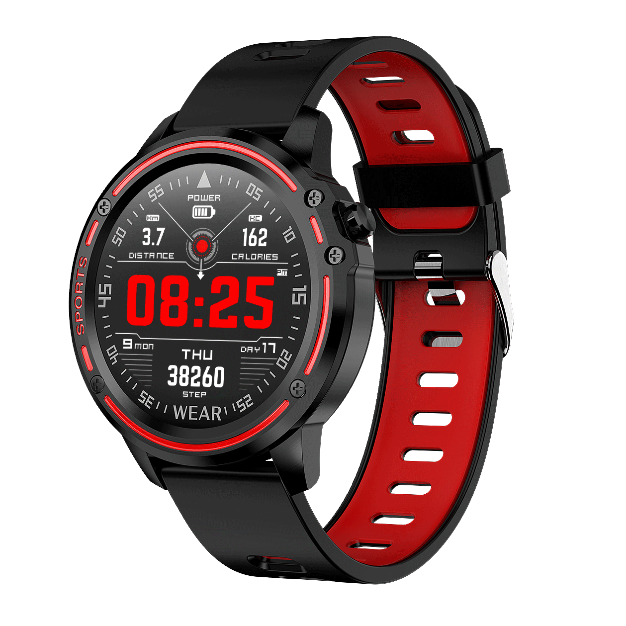 Microwear L8 Full Touch Screen ECG+PPG O2 IP68 Sports Mode bluetooth Music Control Weather Smart Watch 2