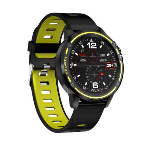 Microwear L8 Full Touch Screen ECG+PPG O2 IP68 Sports Mode bluetooth Music Control Weather Smart Watch 4