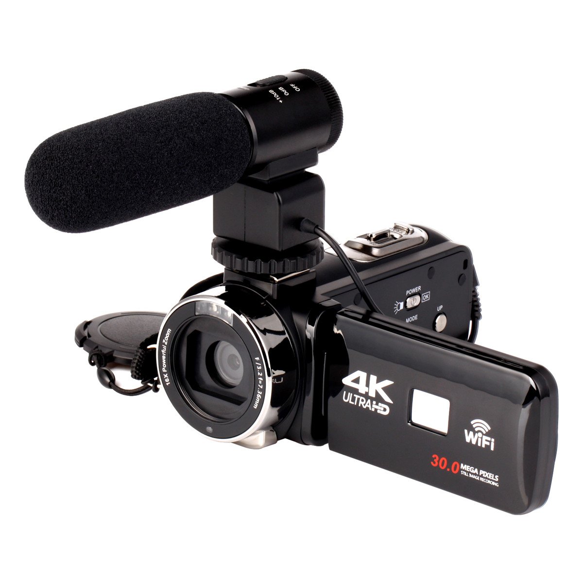 4K WiFi Ultra HD 1080P 16X ZOOM Digital Video Camera DV Camcorder with Lens and Microphone 2