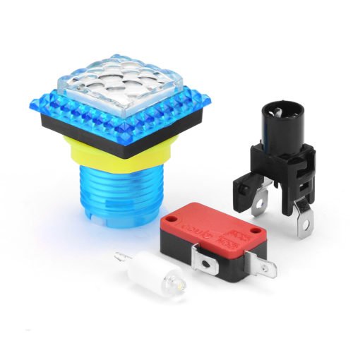 32x32mm Diamond LED Light Push Button for Arcade Game Console Controller DIY Replacement 10