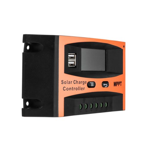 30A/40A/50A/60A MPPT Solar Charge Controller 12V/24V LCD Accuracy Dual USB Solar Panel Battery Regulator Built-in Timer 5