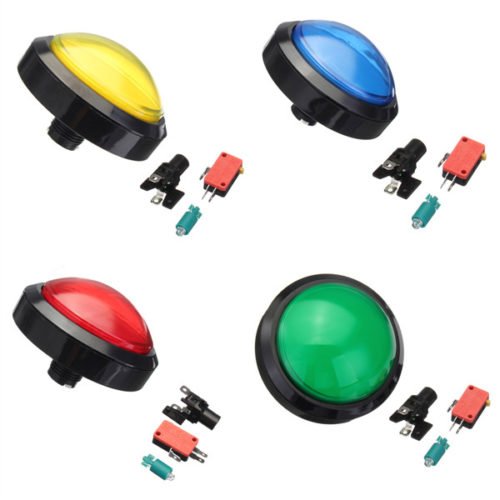 100mm Massive Arcade Button with LED Convexity Console Replacement Button 12