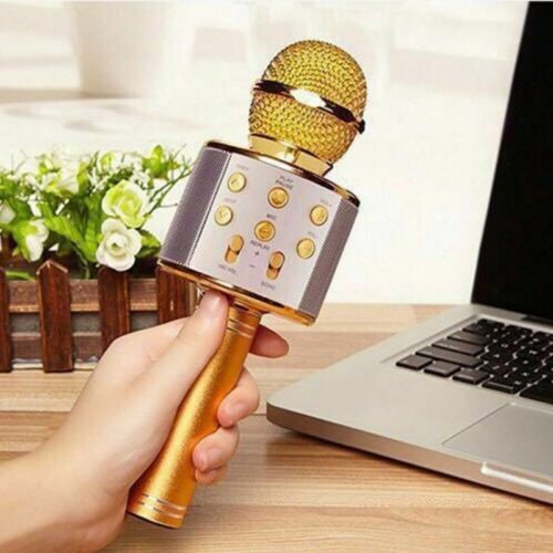 Wireless Bluetooth Karaoke Microphone Speaker Handheld Mic USB Player AU 3