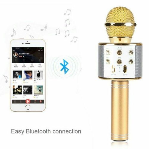 Wireless Bluetooth Karaoke Microphone Speaker Handheld Mic USB Player AU 9