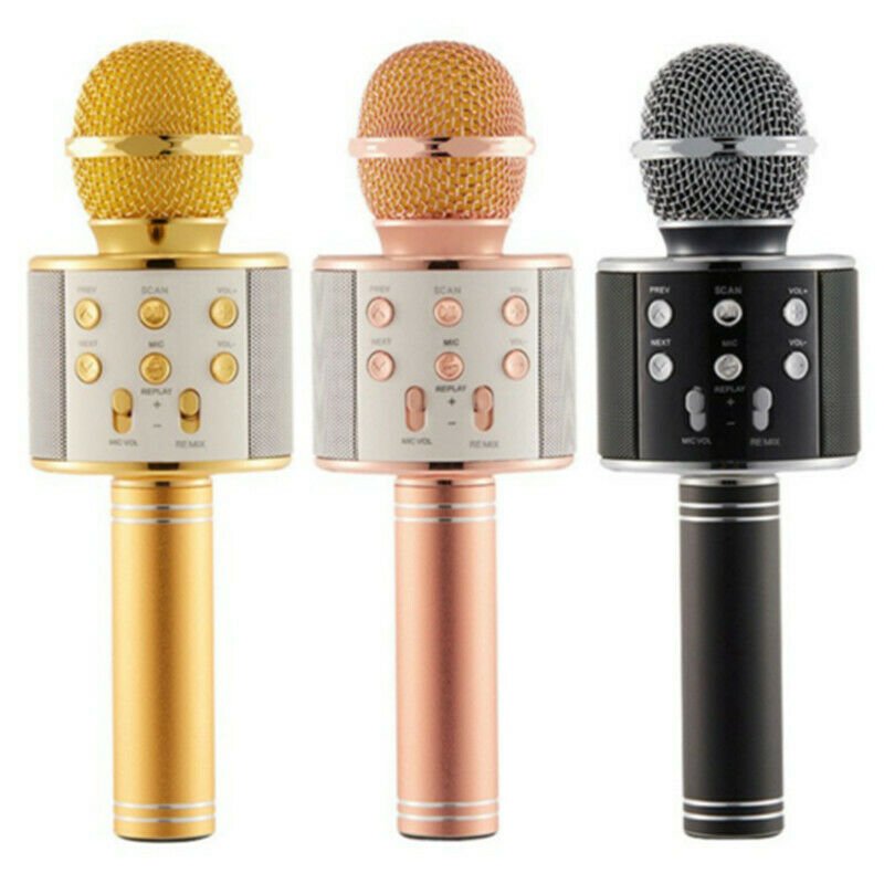 Wireless Bluetooth Karaoke Microphone Speaker Handheld Mic USB Player AU 2
