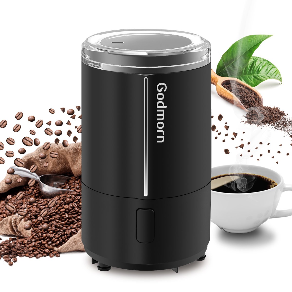 Electric Coffee Grinder Espresso Grinder One Touch Multi-function Bean Grinder Auto Shut Off & Overheating Protection 2