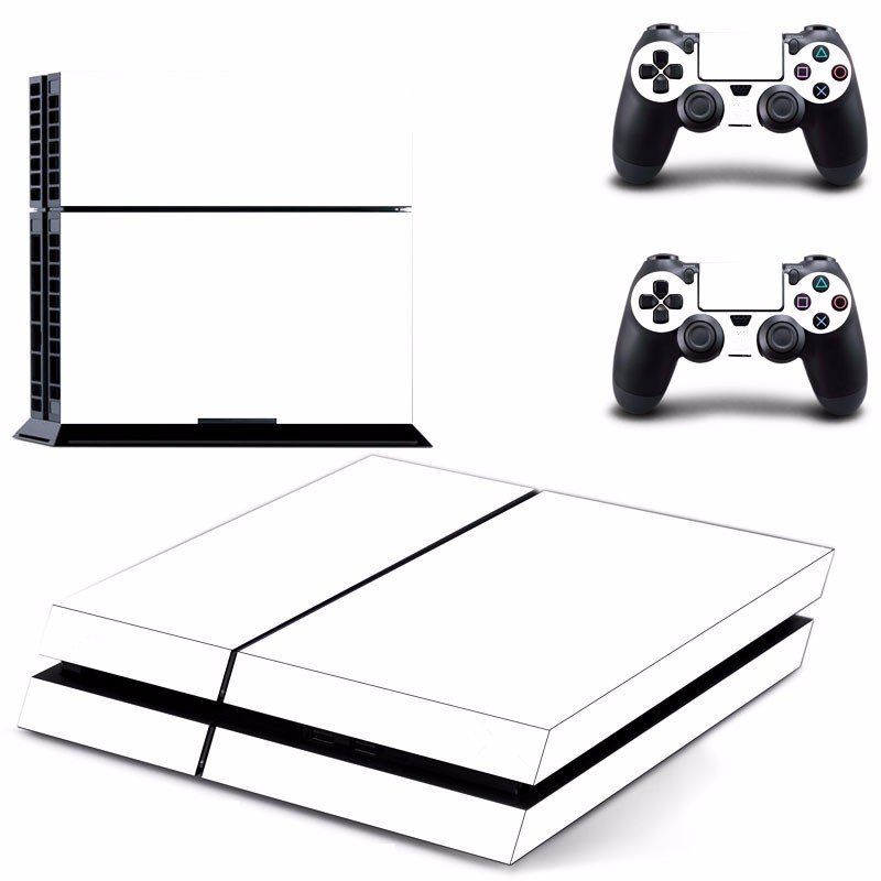 White Skin Sticker for PS4 Play Station 4 Console 2 Controller Protector Skin 1 White Skin Sticker for PS4 Play Station 4 Console 2 Controller Protector Skin