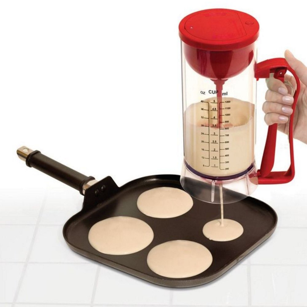 Cordless Electric Pan Cake Cup Cake Waffles Batter Mixer Dispenser Maker Machine 2