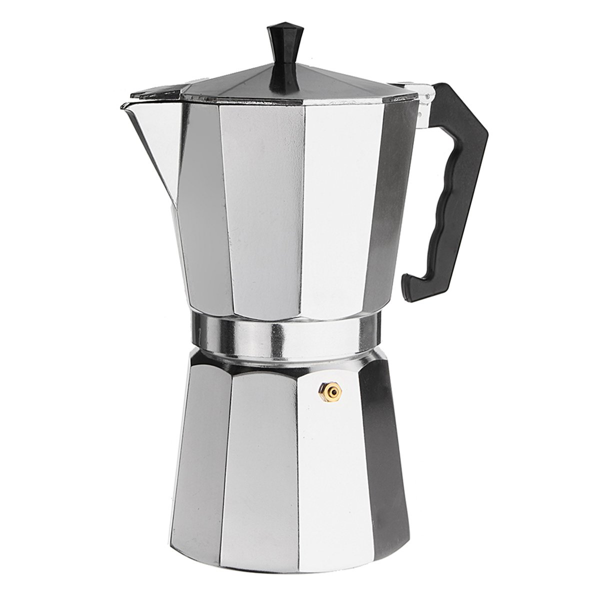 12Cups 600ML Silver Aluminum Moka Pot Octagonal Espresso Coffee Cup Grinder Stove Percolator 2