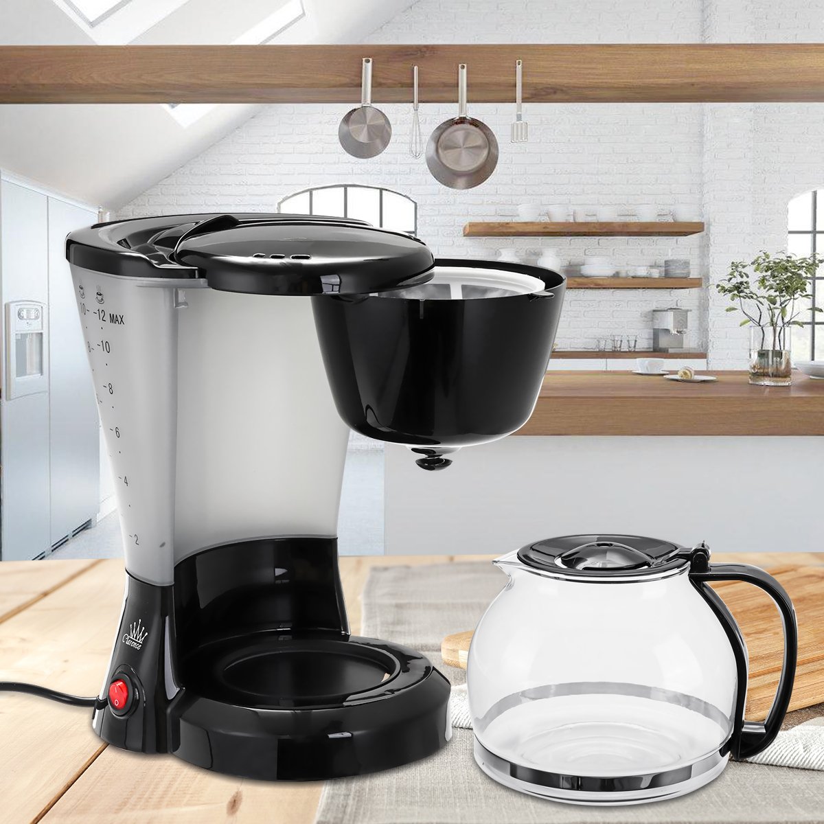 1.2L Electric Drip Coffee Tea Espresso Maker Automatic Filter Machine 10-12 Cups Coffee Machine 4 1.2L Electric Drip Coffee Tea Espresso Maker Automatic Filter Machine 10-12 Cups Coffee Machine - Image 4