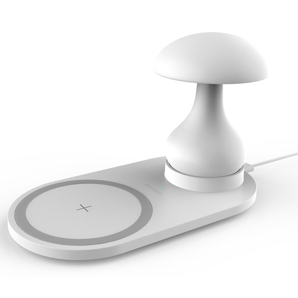 Bakeey 3 In 1 10W 7.5W 5W Night Light Indication Lamp Fast Charging Wireless Charger For iPhone XS 11 Pro Huawei P30 Pro Watch 5 Headset 2 Bakeey 3 In 1 10W 7.5W 5W Night Light Indication Lamp Fast Charging Wireless Charger For iPhone XS 11 Pro Huawei P30 Pro Watch 5 Headset - Image 2