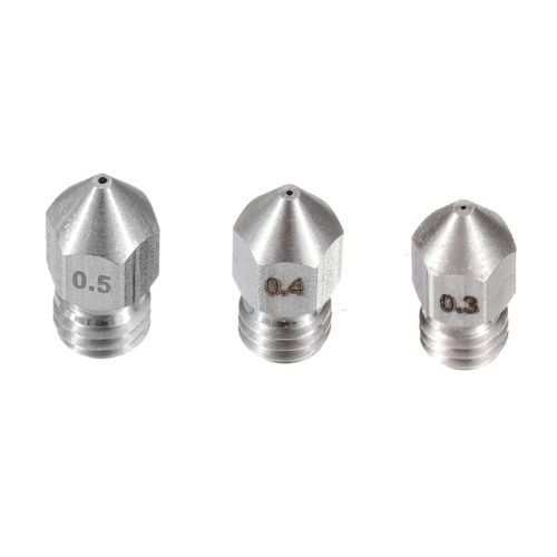 0.2/0.3/0.4mm 1.75mm Stainless Steel Nozzle for Prusa i3 3D Printer Part 2
