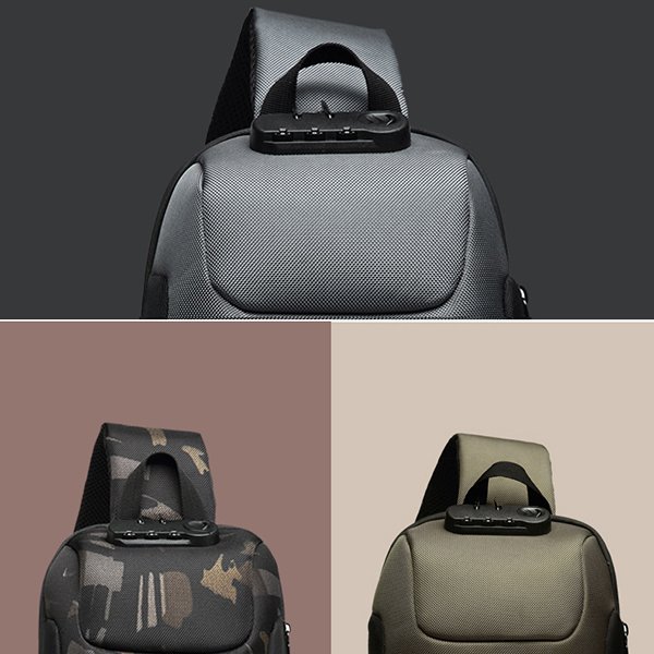 Men USB Anti-thfet Multifunctional Large Capacity Chest Bag 5 Men USB Anti-thfet Multifunctional Large Capacity Chest Bag - Image 5