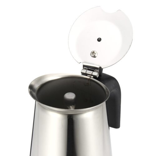 Espresso Moka Coffee Maker Pot Percolator Stainless Steel Electric Stove Electric Coffee Kettle 4
