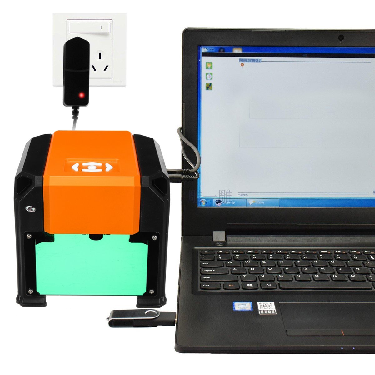 3000mW High Speed Desktop Laser Engraving Machine Phone USB Logo Marking Engraver Printer DIY Carving Cutter 4 3000mW High Speed Desktop Laser Engraving Machine Phone USB Logo Marking Engraver Printer DIY Carving Cutter - Image 4