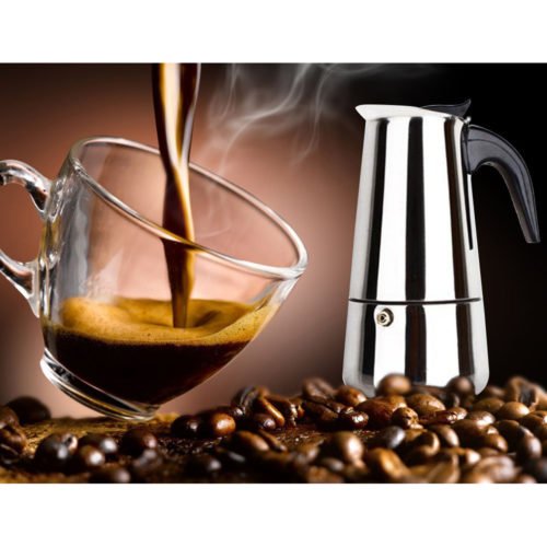 Espresso Moka Coffee Maker Pot Percolator Stainless Steel Electric Stove Electric Coffee Kettle 10