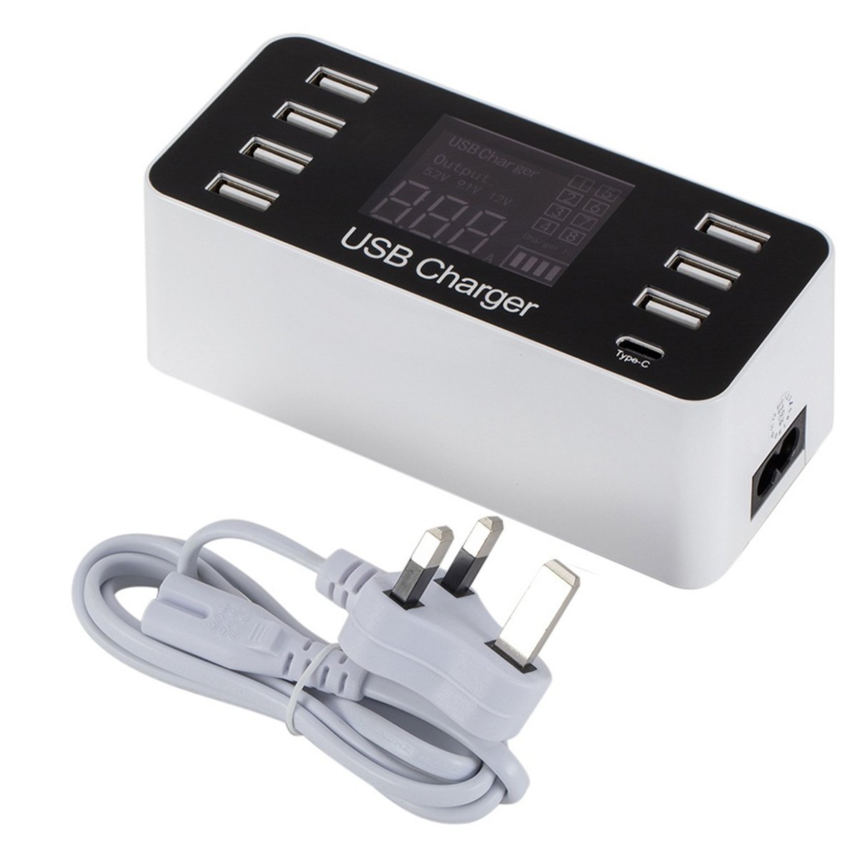 5V 8A 40W LCD Digital Display 8 Port USB Charger Recharging Hub Charging Station 9 5V 8A 40W LCD Digital Display 8 Port USB Charger Recharging Hub Charging Station - Image 9