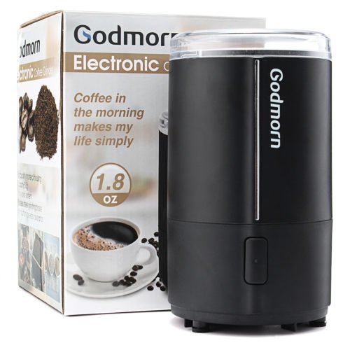 Electric Coffee Grinder Espresso Grinder One Touch Multi-function Bean Grinder Auto Shut Off & Overheating Protection 7