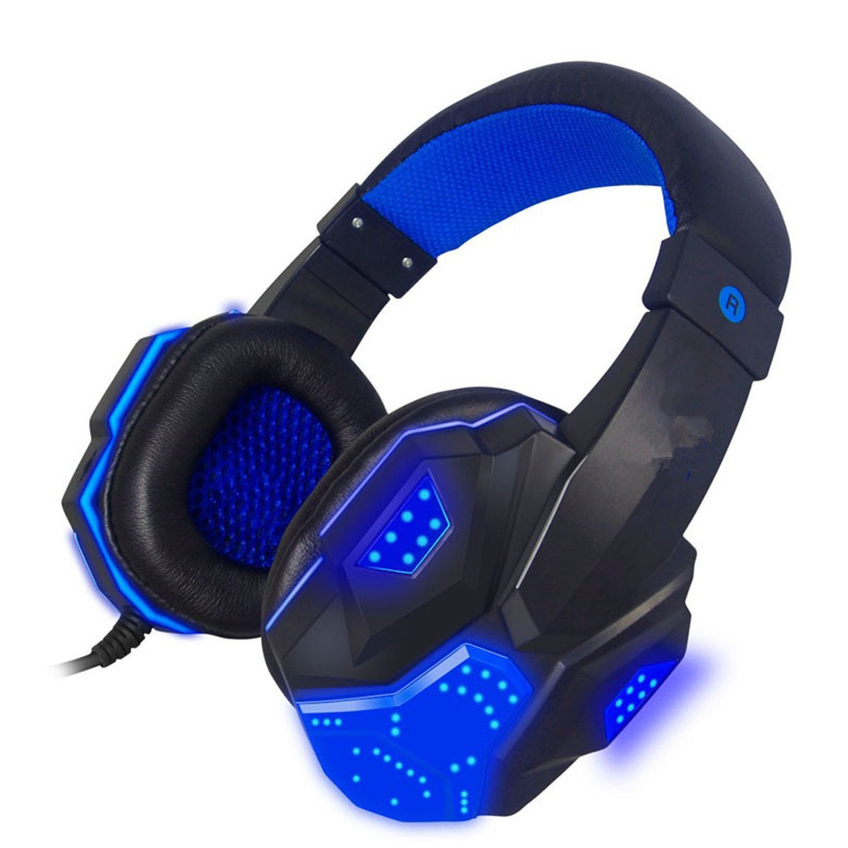 3.5mm USB Wired Gaming Headband Headphone with LED Light Surround Stereo Headset for XBOX PS4 Game Console Computer 1