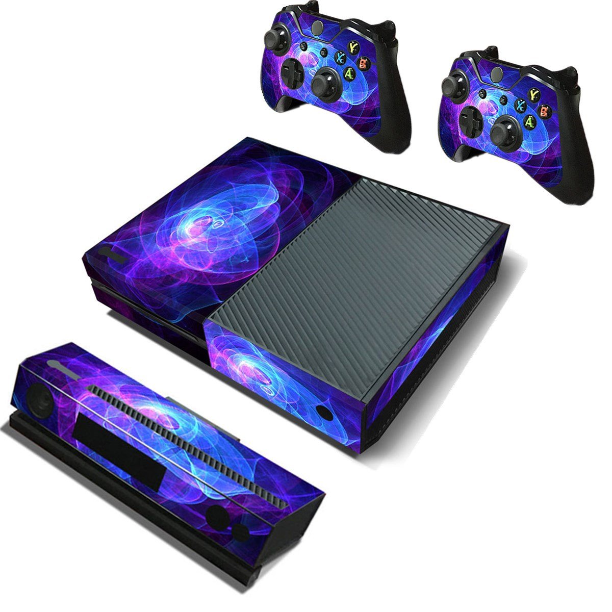 Purple Protective Vinyl Decal Skin Stickers Wrap Cover For Xbox One Game Console Game Controller Kinect 1
