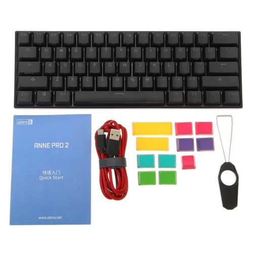 [Gateron Switch]Anne Pro 2 60% NKRO bluetooth 4.0 Type-C RGB Mechanical Gaming Keyboard 9