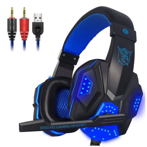 3.5mm USB Wired Gaming Headband Headphone with LED Light Surround Stereo Headset for XBOX PS4 Game Console Computer 4